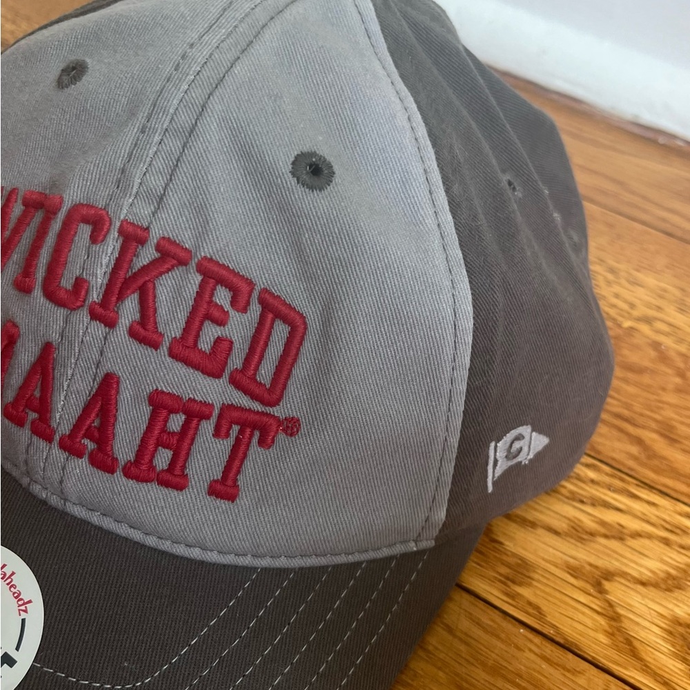 Chowdaheadz Hat Wicked Smaaht Boston Adjustable Hat Charcoal Gray NWT - Picture 2 of 6